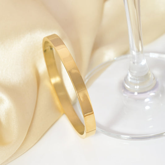 Plain Stackable Bangle Bracelet |4MM